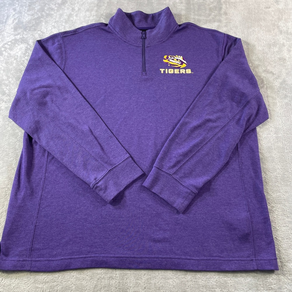 LSU Tigers 1/4 Zip Pullover Mens 2XL NCAA College Football Fan Captivating
